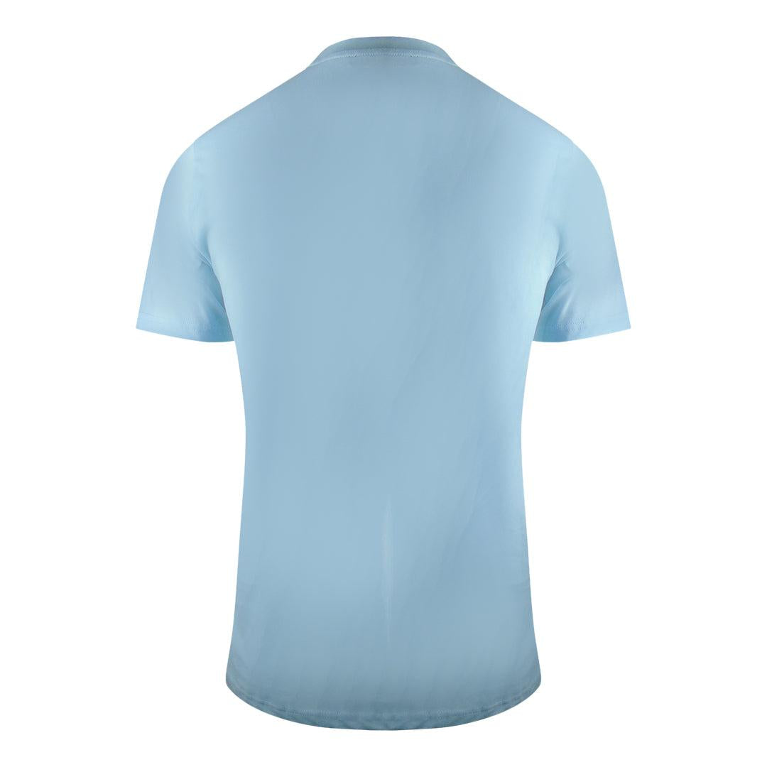 Blue - Back - Cavalli Class Mens Floral Logo T-Shirt