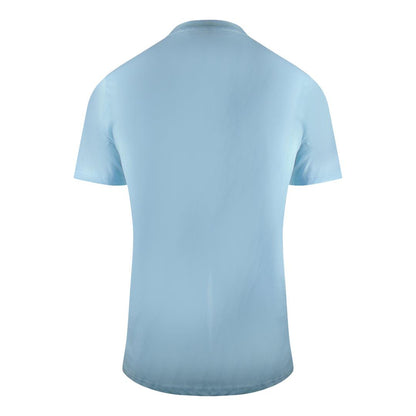 Blue - Back - Cavalli Class Mens Floral Logo T-Shirt