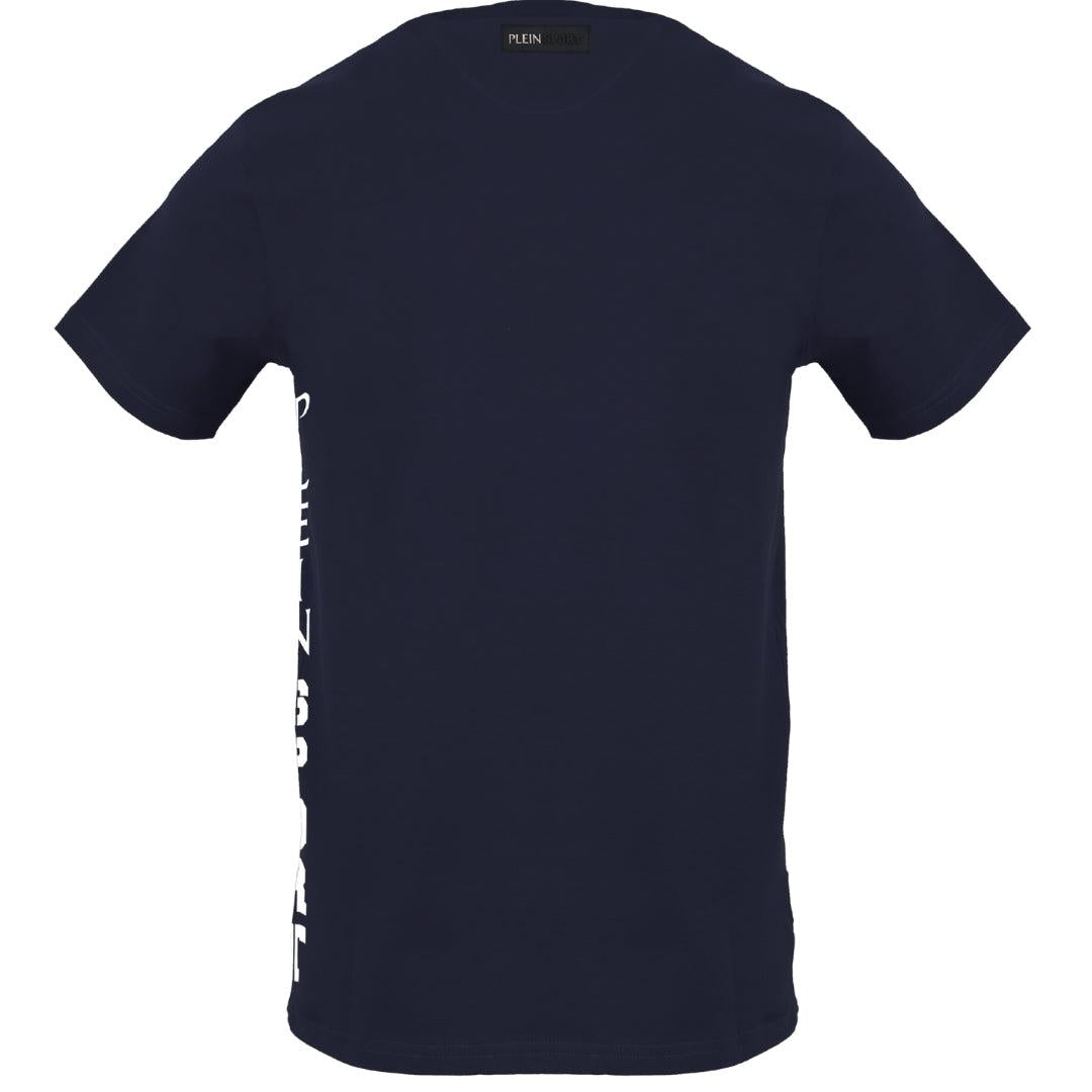 Navy Blue - Back - Plein Sport Mens Side Logo T-Shirt