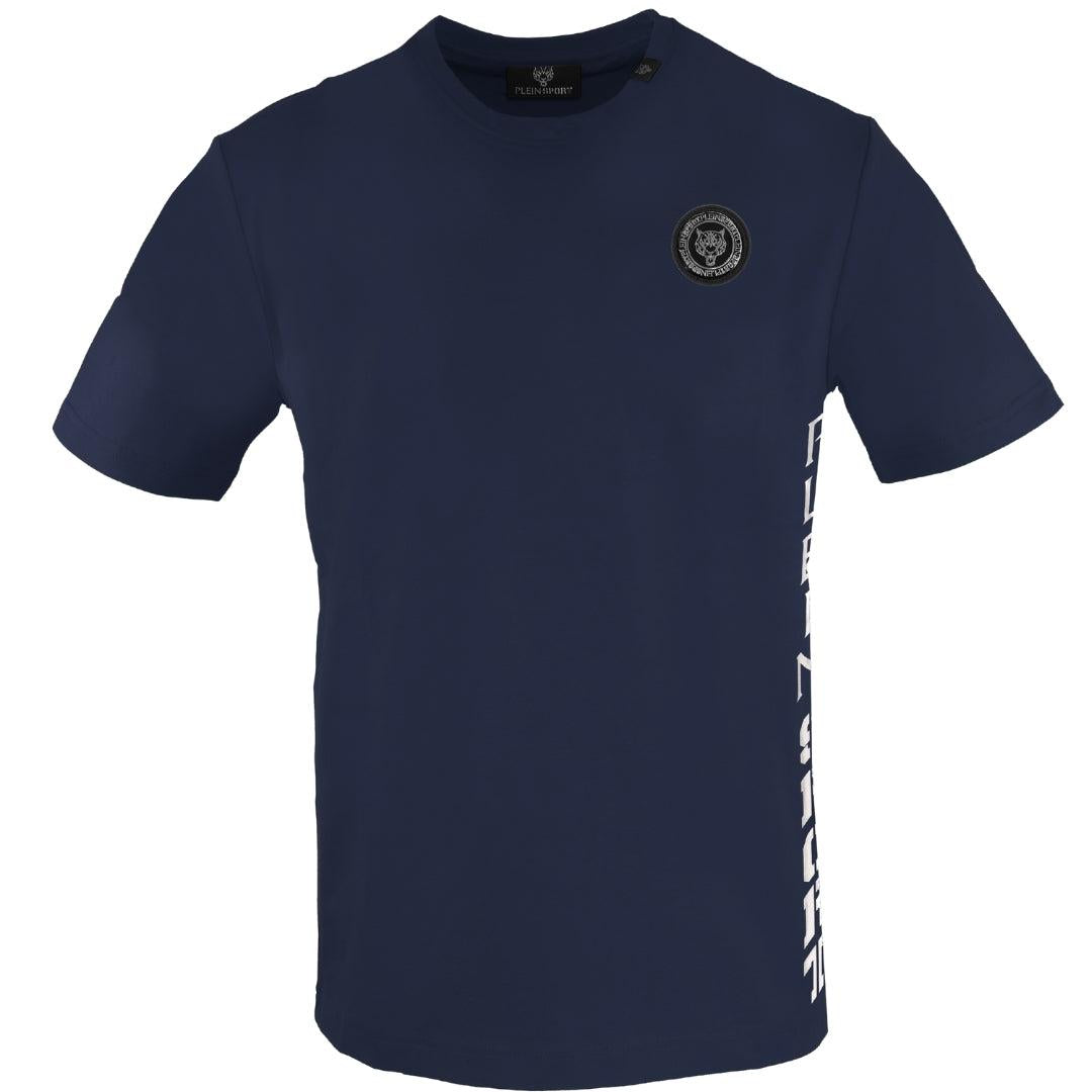 Navy Blue - Front - Plein Sport Mens Side Logo T-Shirt