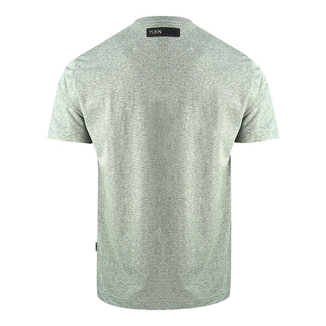 Grey - Back - Plein Sport Mens Tiger Head Logo T-Shirt