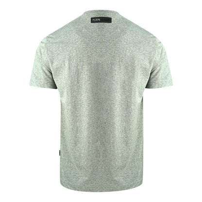 Grey - Back - Plein Sport Mens Tiger Head Logo T-Shirt