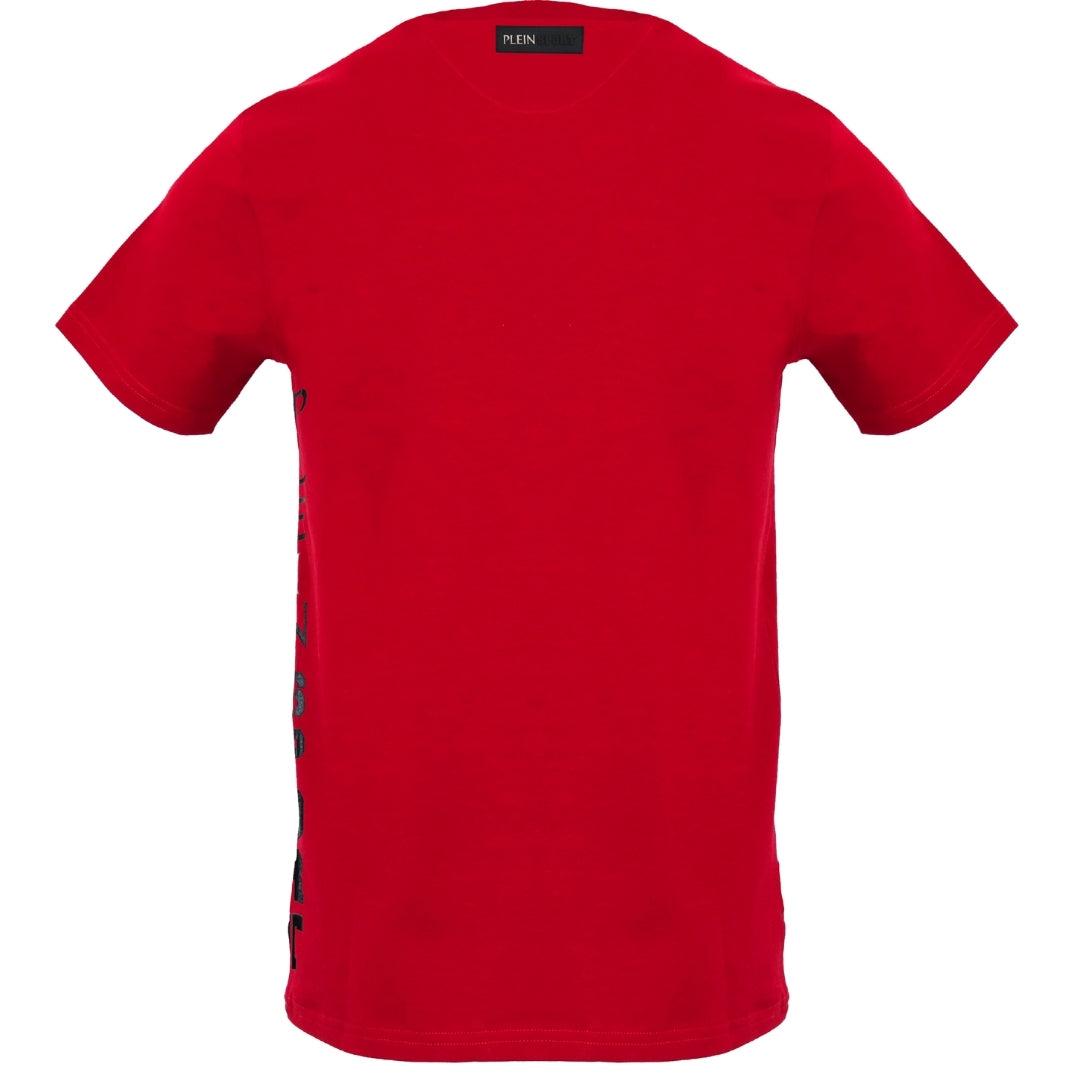 Red - Back - Plein Sport Mens Side Logo T-Shirt