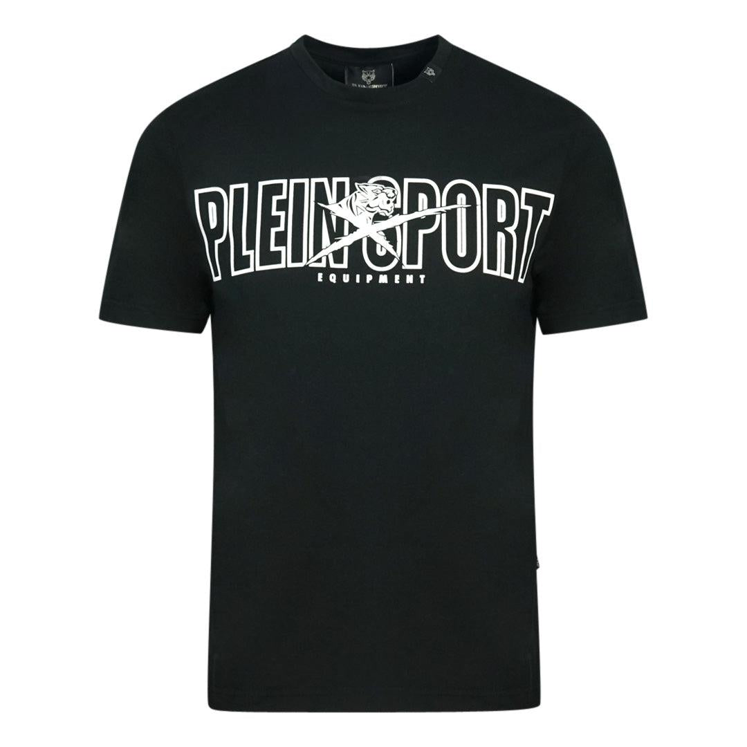 Black - Front - Plein Sport Mens Logo Branded T-Shirt
