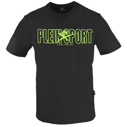 Black - Front - Plein Sport Mens Large Logo T-Shirt