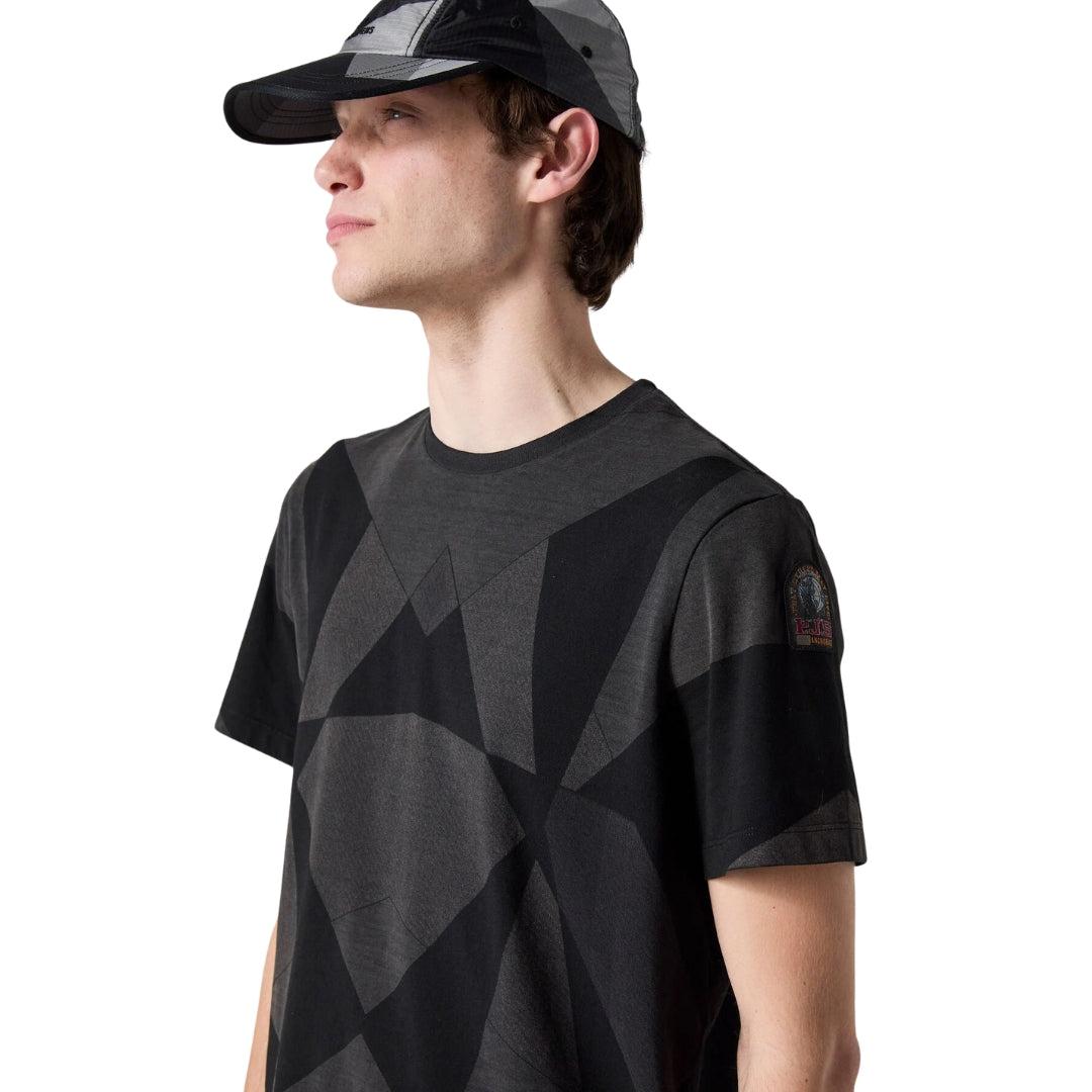 Black - Front - Parajumpers Unisex Adult Shispare Skydrift Printed T-Shirt