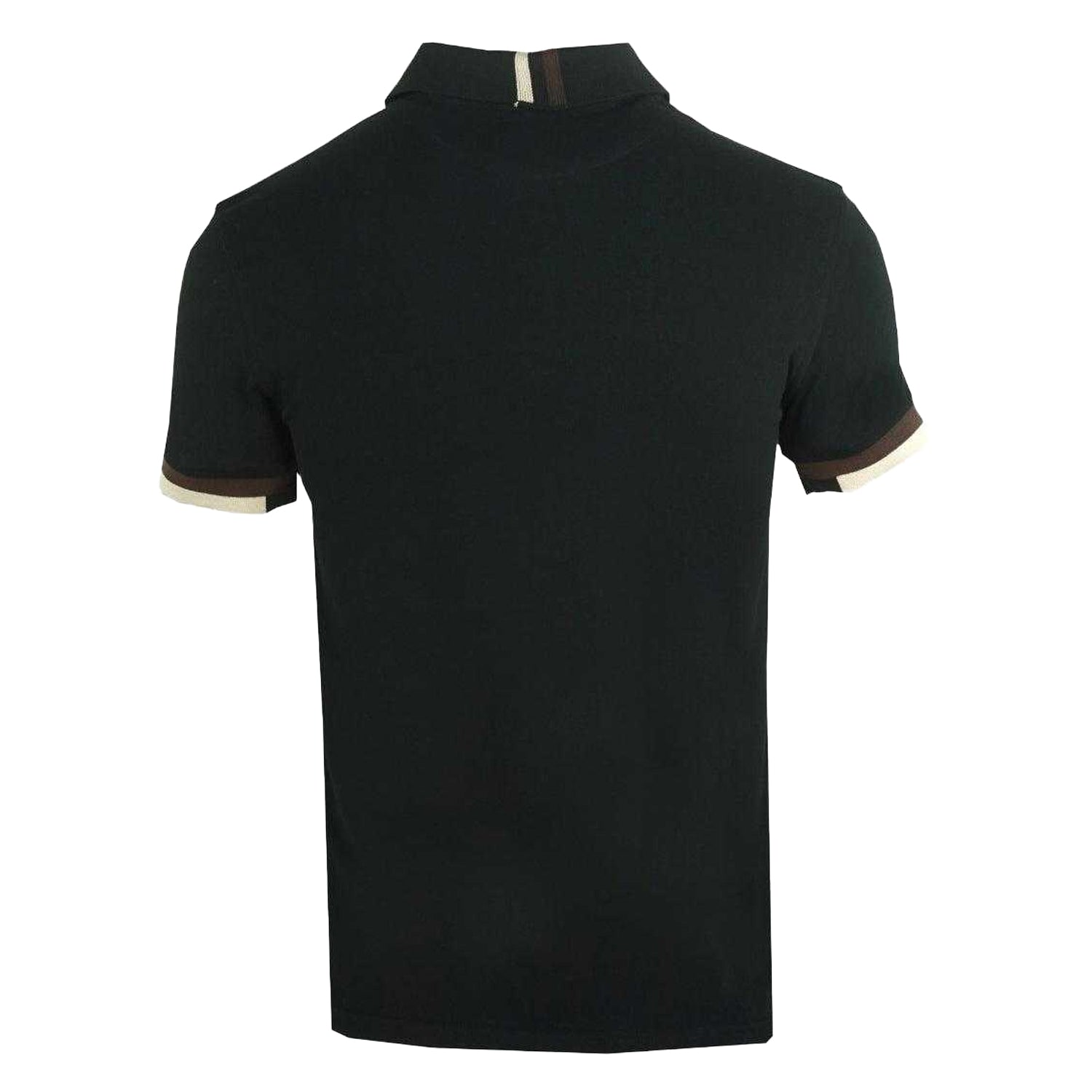 Black - Back - Aquascutum Mens Aldis Crest Logo Polo Shirt