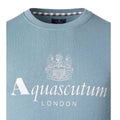 Blue - Side - Aquascutum Mens Big Logo Active Sweatshirt