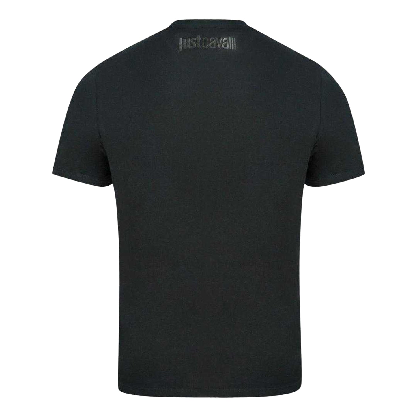 Black - Back - Just Cavalli Mens Faded Logo T-Shirt