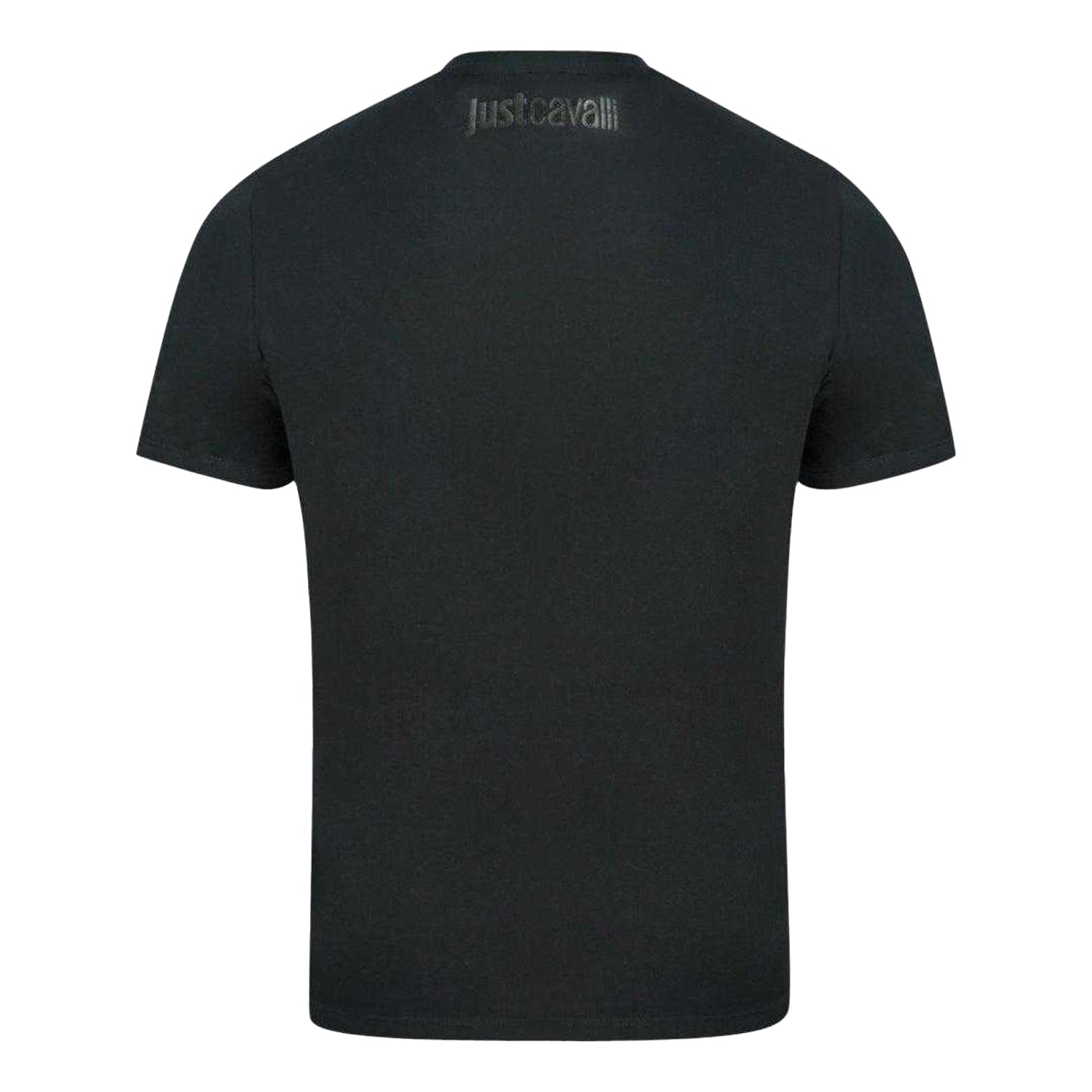 Black - Back - Just Cavalli Mens Faded Logo T-Shirt