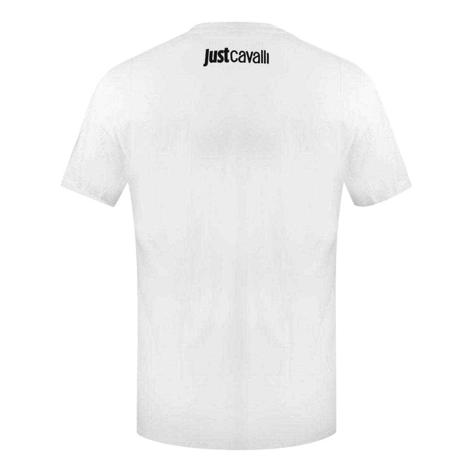 White - Back - Just Cavalli Mens Faded Logo T-Shirt