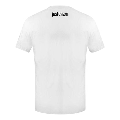 White - Back - Just Cavalli Mens Faded Logo T-Shirt
