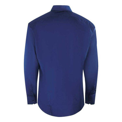 Royal Blue - Back - Aquascutum Mens Plain Long-Sleeved Shirt