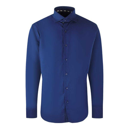 Royal Blue - Front - Aquascutum Mens Plain Long-Sleeved Shirt