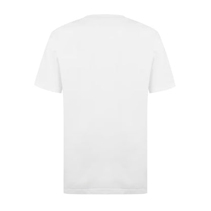Optical White - Back - Aquascutum Mens Checked Chest Pocket Active T-Shirt