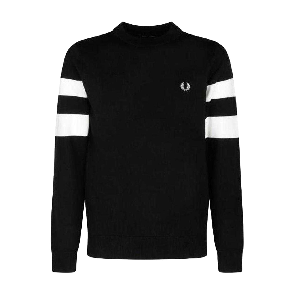 Black - Front - Fred Perry Unisex Adult Twin Tipped Jumper