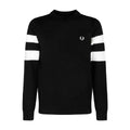 Black - Front - Fred Perry Unisex Adult Twin Tipped Jumper