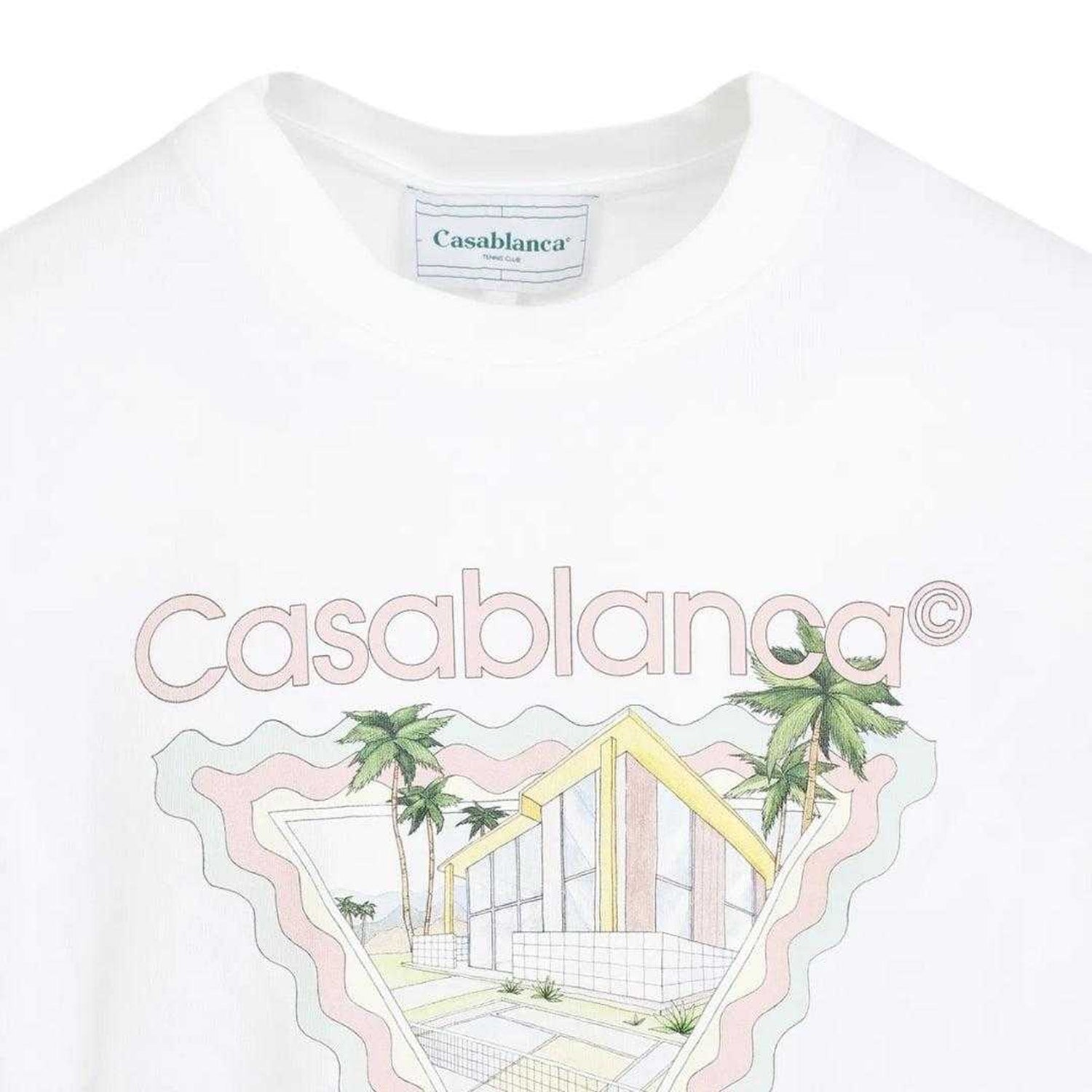 White - Side - Casablanca Mens Maison De Reve T-Shirt