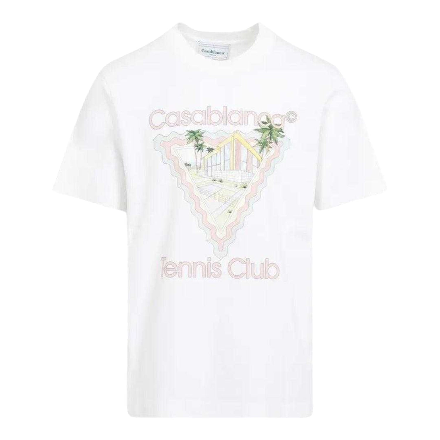 White - Front - Casablanca Mens Maison De Reve T-Shirt