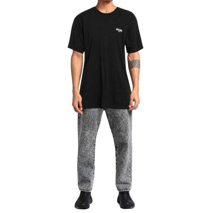 Black - Side - Moschino Unisex Adult Swim Logo Cotton T-Shirt