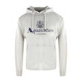White - Front - Aquascutum Mens Active Bold Logo Hoodie