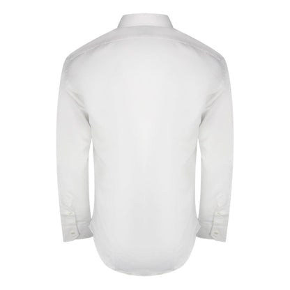 White - Back - Aquascutum Mens Plain Logo Long-Sleeved Shirt