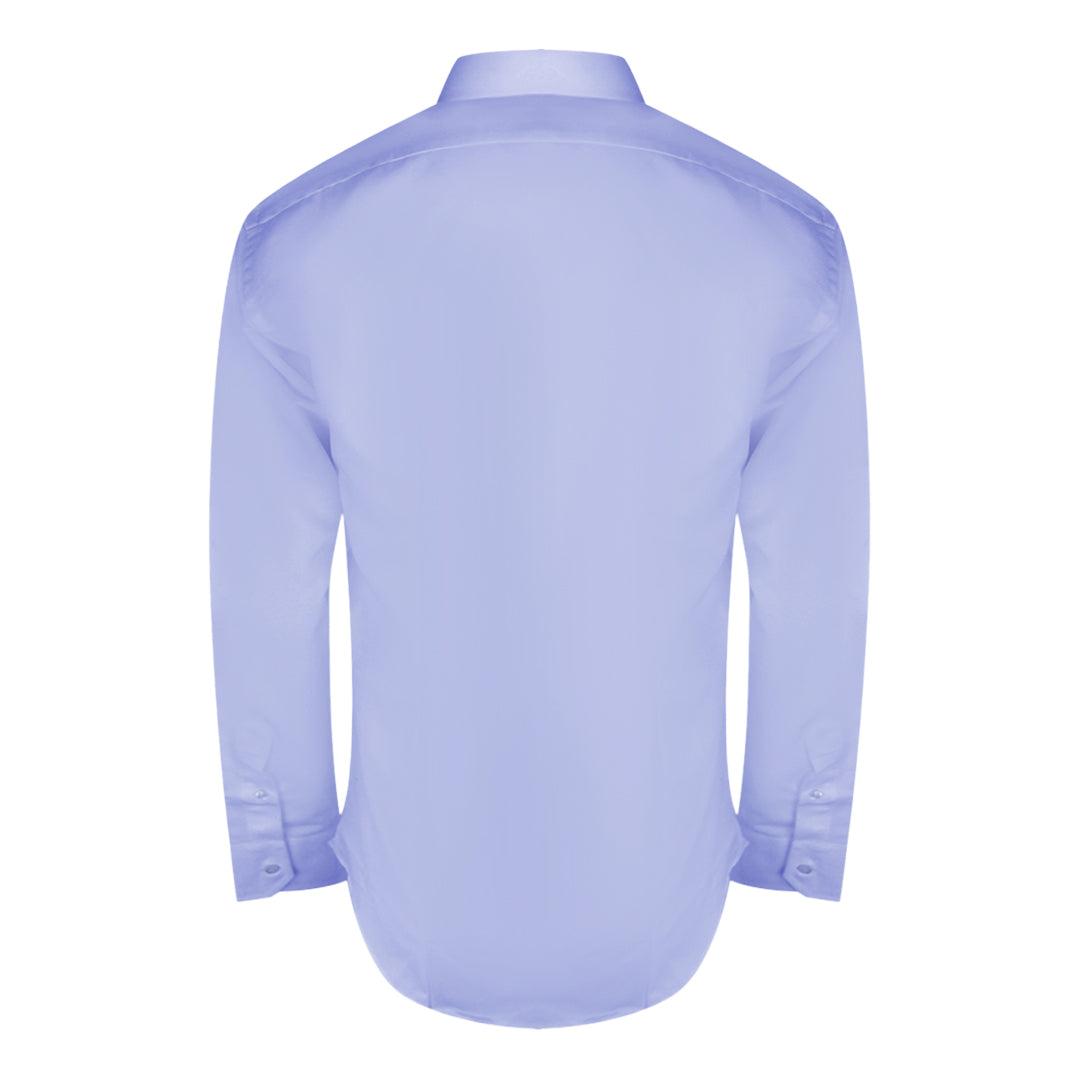 Blue - Back - Aquascutum Mens Plain Logo Long-Sleeved Shirt