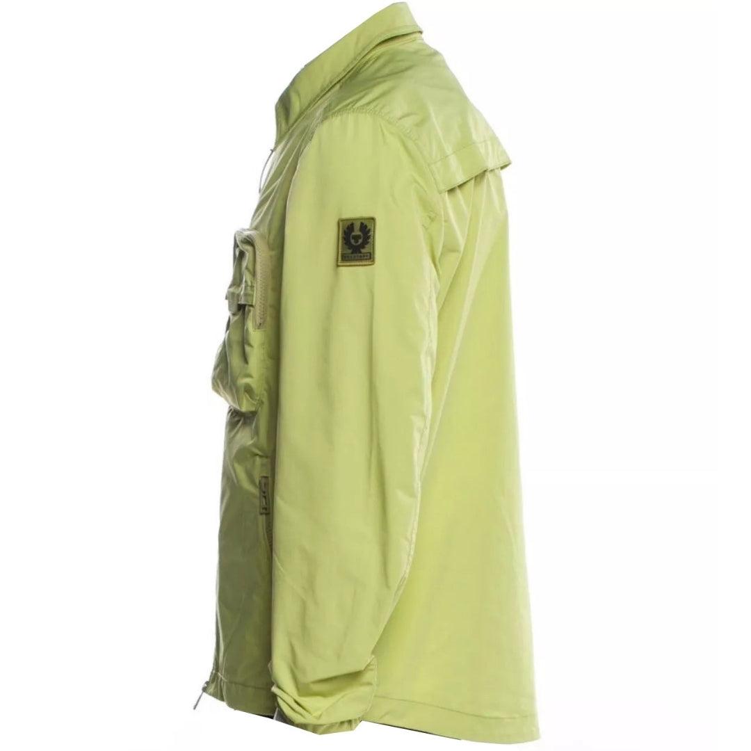 Lime Green - Side - Belstaff Mens Plain Overshirt