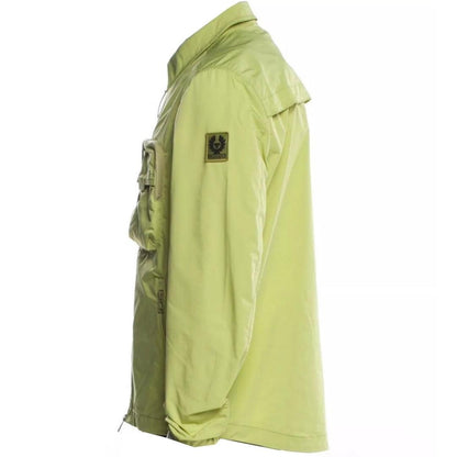 Lime Green - Side - Belstaff Mens Plain Overshirt