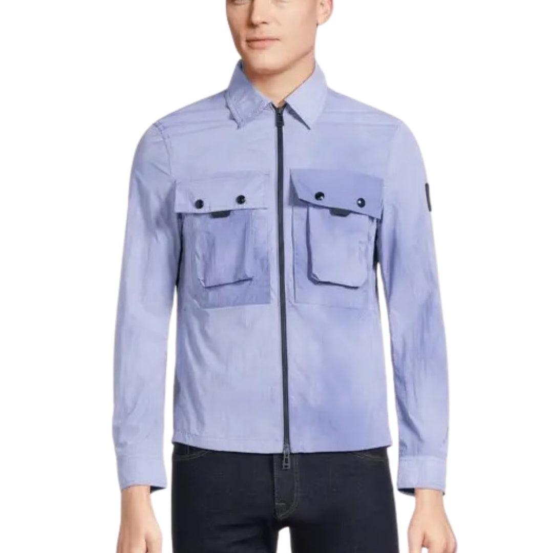 Purple - Side - Belstaff Mens Tactical Overshirt
