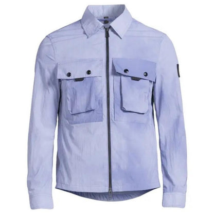 Purple - Front - Belstaff Mens Tactical Overshirt