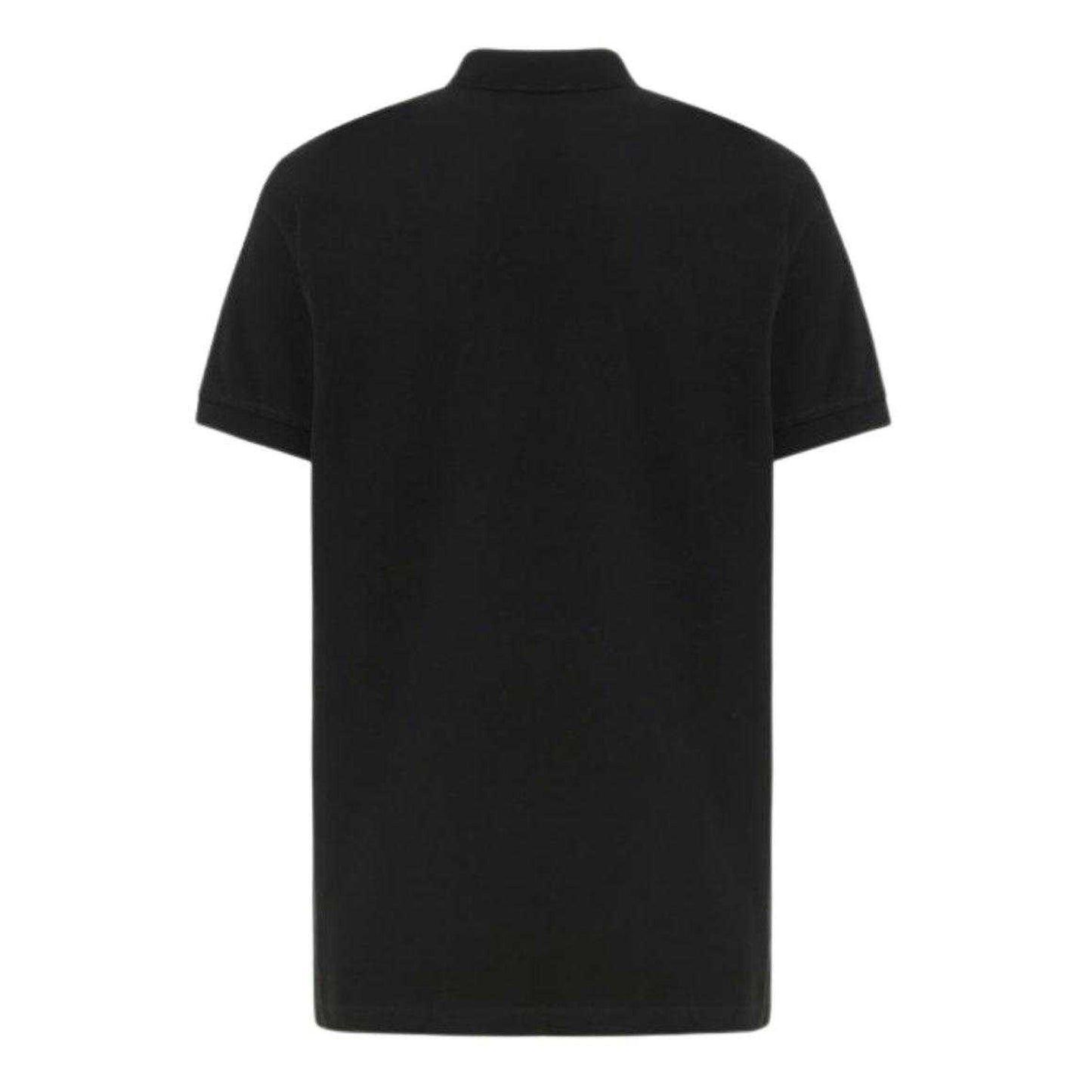Black - Back - Diesel Mens T-Harry Zip Neck Polo Shirt