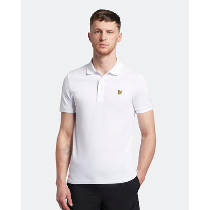 Grey-White - Pack Shot - Lyle & Scott Mens Logo Polo Shirt