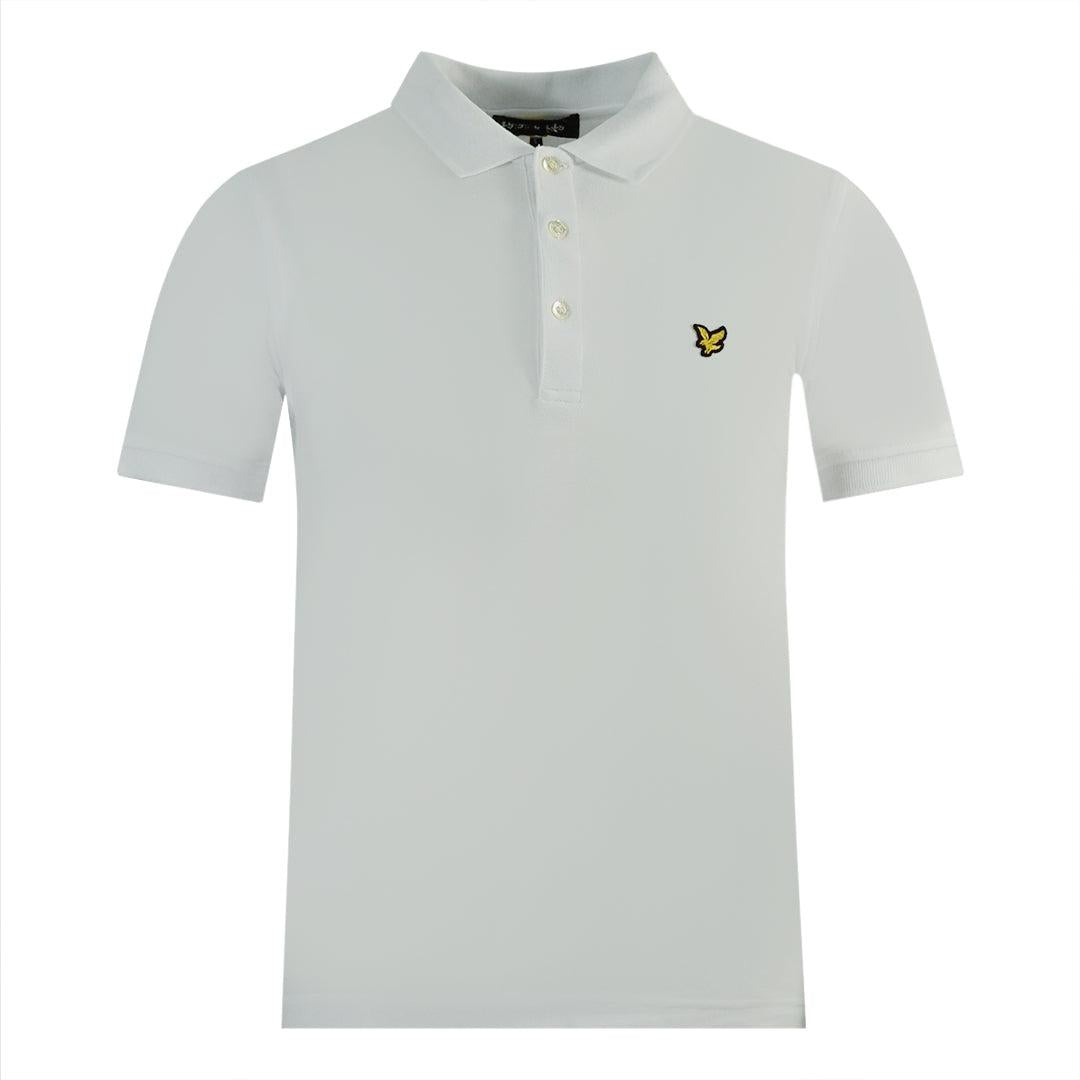 Grey-White - Front - Lyle & Scott Mens Logo Polo Shirt
