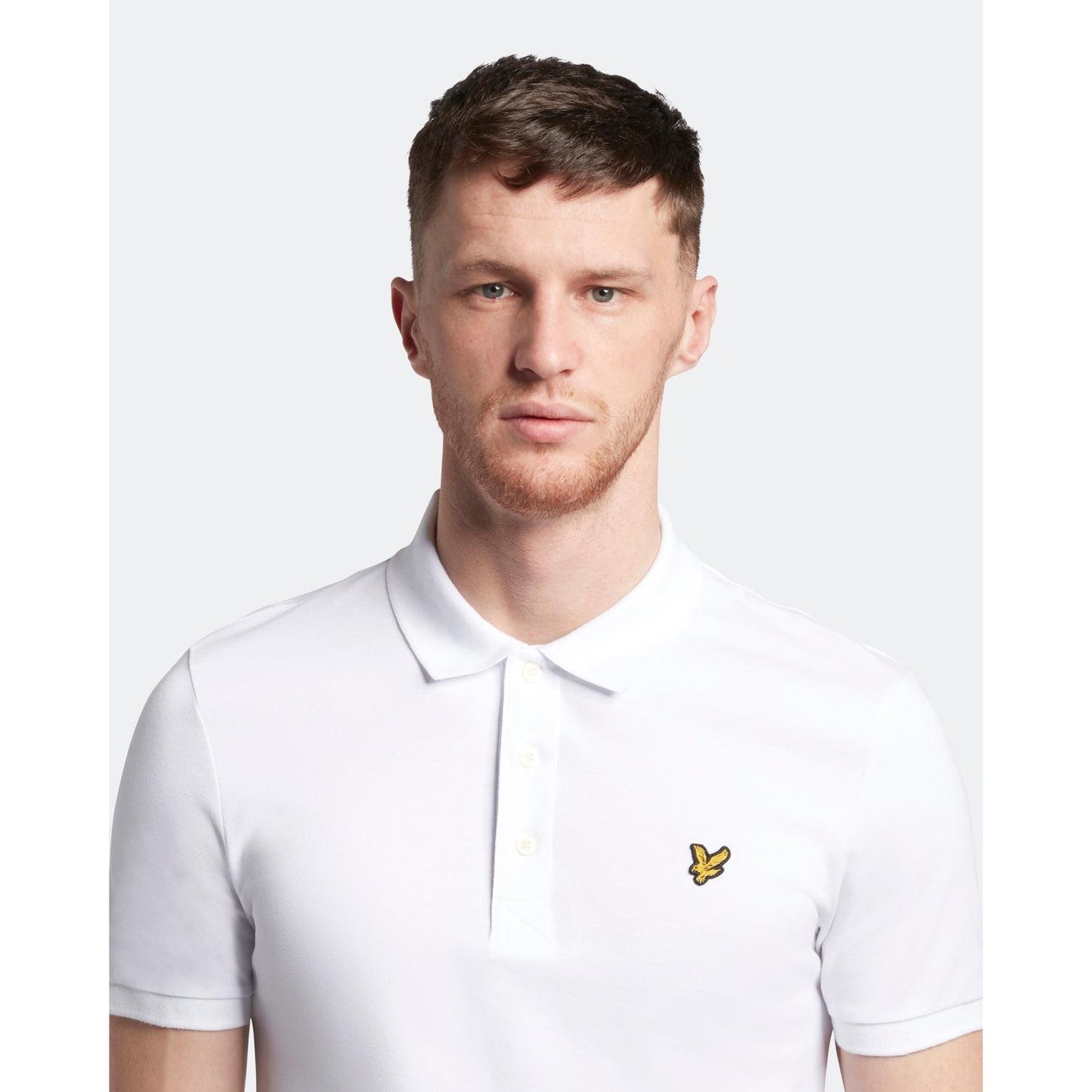 Grey-White - Back - Lyle & Scott Mens Logo Polo Shirt