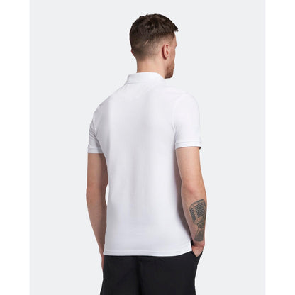 Grey-White - Side - Lyle & Scott Mens Logo Polo Shirt