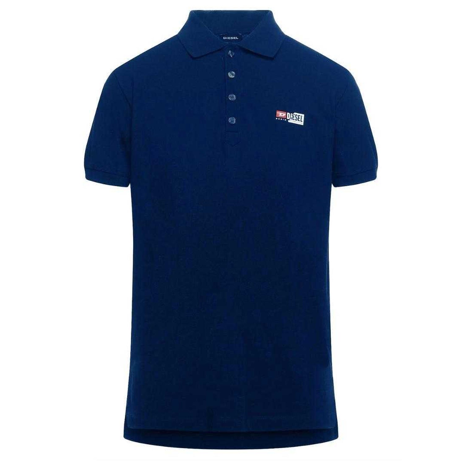 Navy - Front - Diesel Unisex Adult Small Logo Polo Shirt