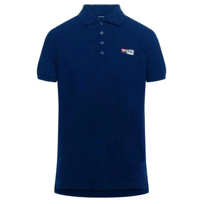 Navy - Front - Diesel Unisex Adult Small Logo Polo Shirt