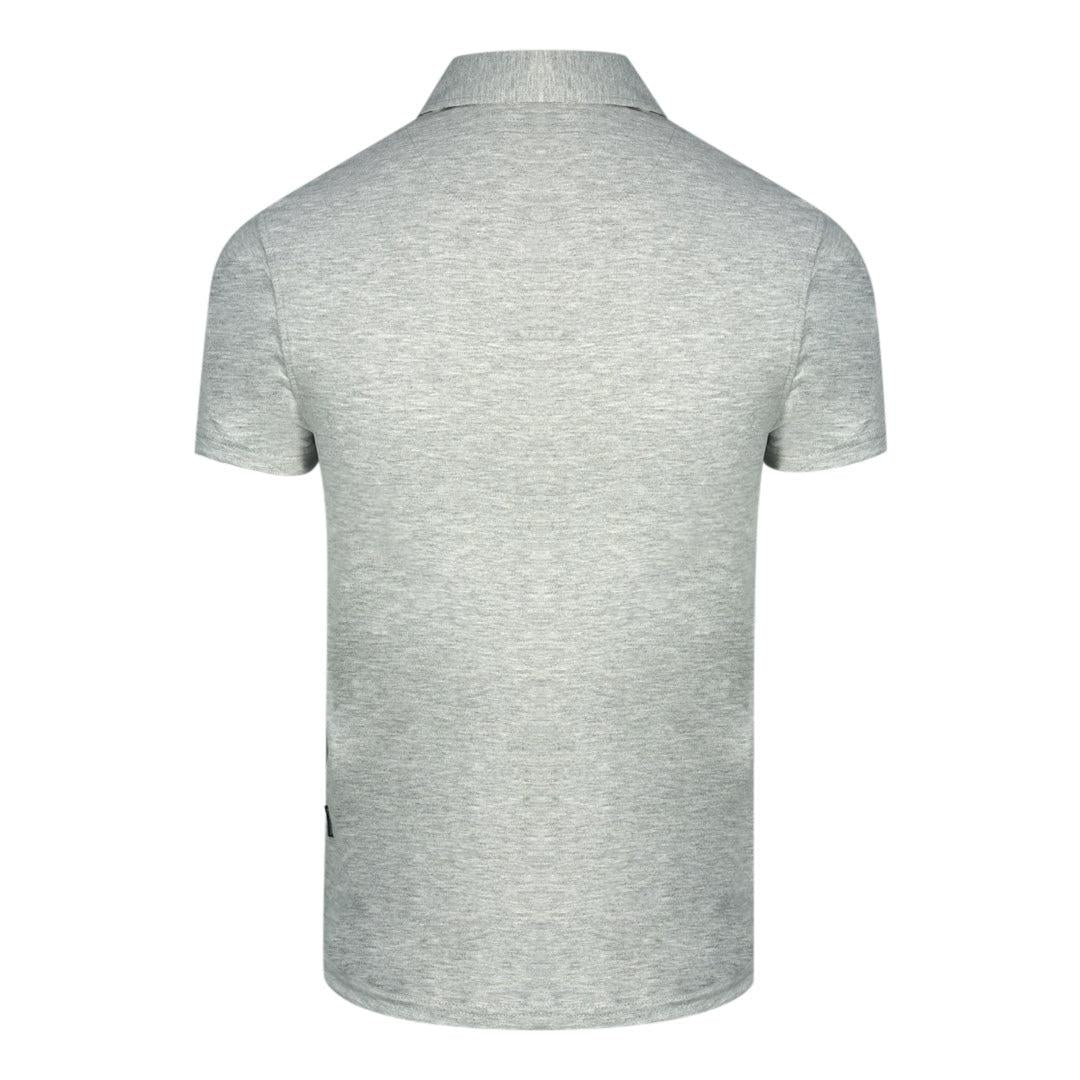 Grey-Black - Back - Aquascutum Unisex Adult Aldis London Logo Polo Shirt