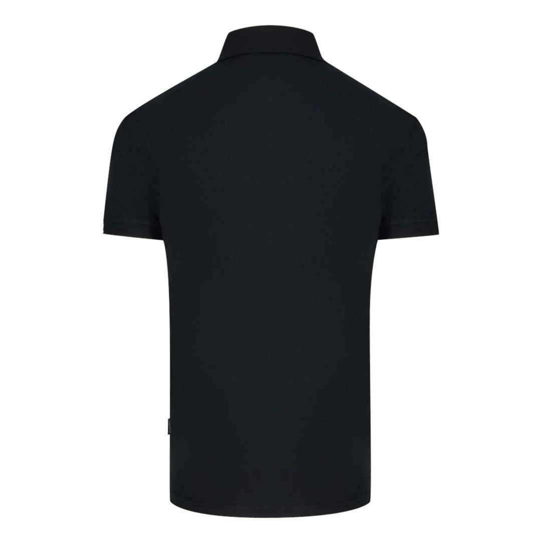 Black-White - Back - Aquascutum Unisex Adult Aldis London Logo Polo Shirt