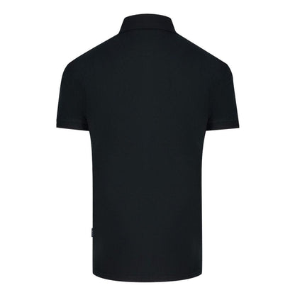 Black-White - Back - Aquascutum Unisex Adult Aldis London Logo Polo Shirt