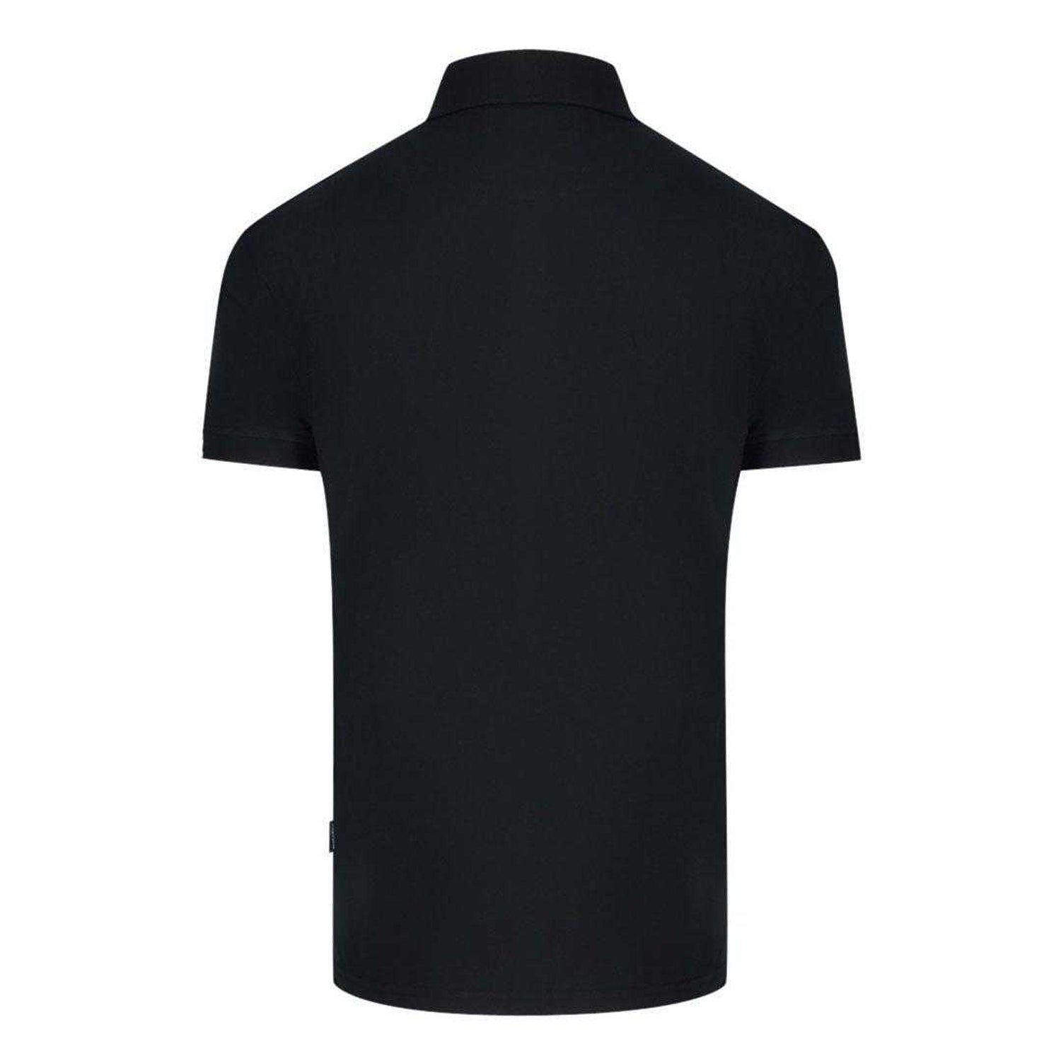 Black - Back - Aquascutum Unisex Adult Aldis London Logo Polo Shirt