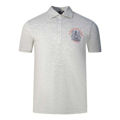 Grey - Front - Aquascutum Unisex Adult Aldis London Logo Polo Shirt