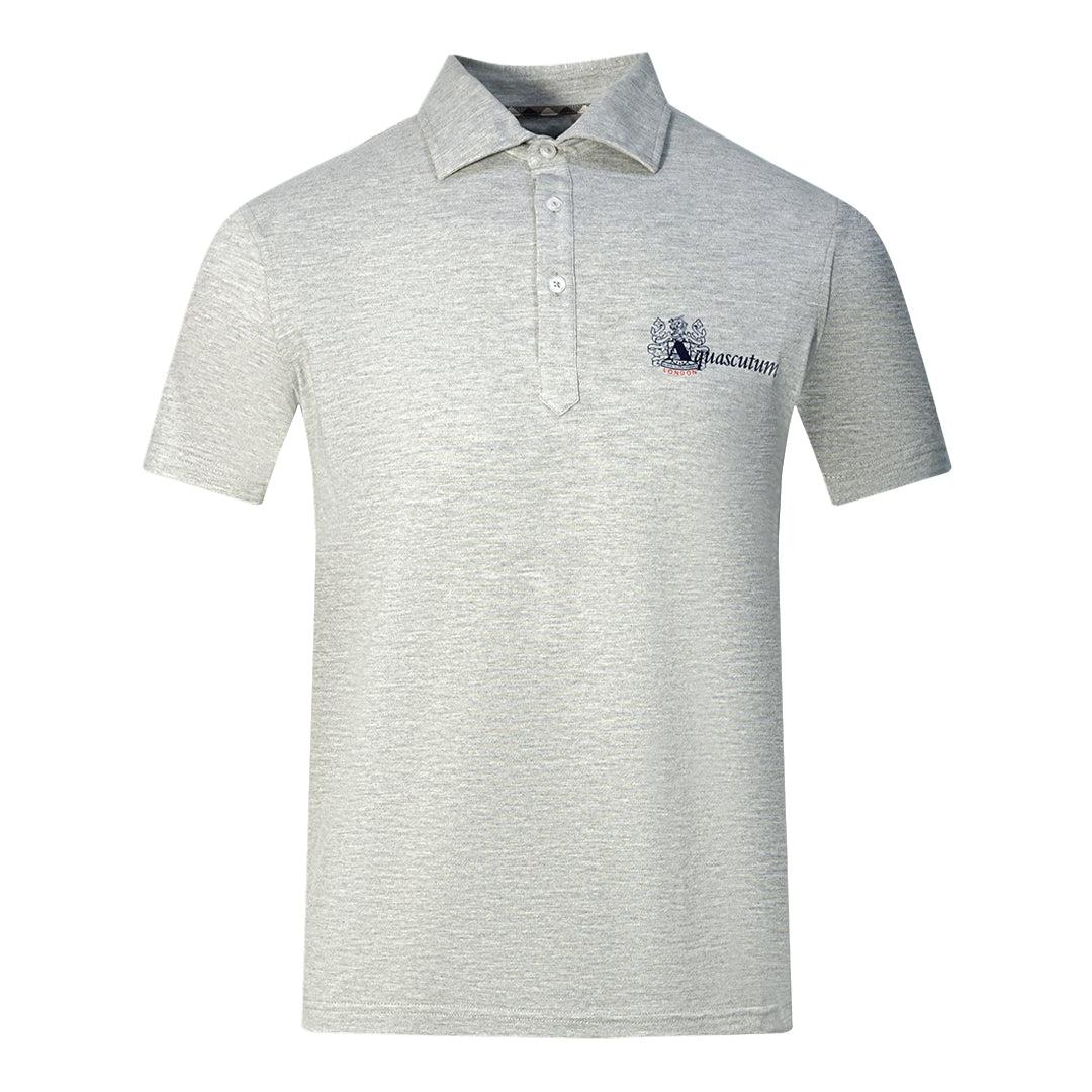 Grey-Black - Front - Aquascutum Unisex Adult Aldis London Logo Polo Shirt