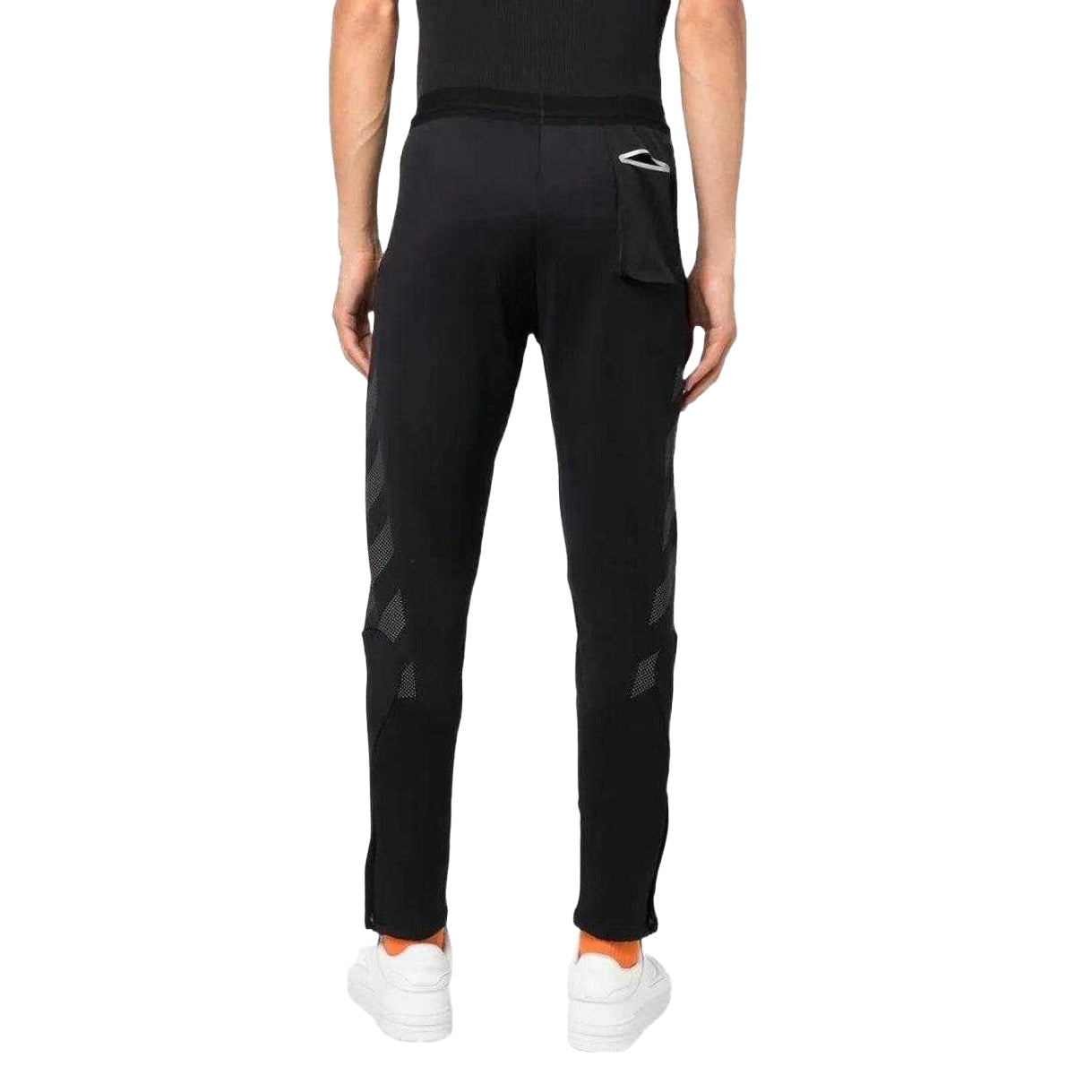 Black - Back - Off White Unisex Adult Full Diag Jogging Bottoms