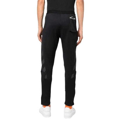 Black - Back - Off White Unisex Adult Full Diag Jogging Bottoms