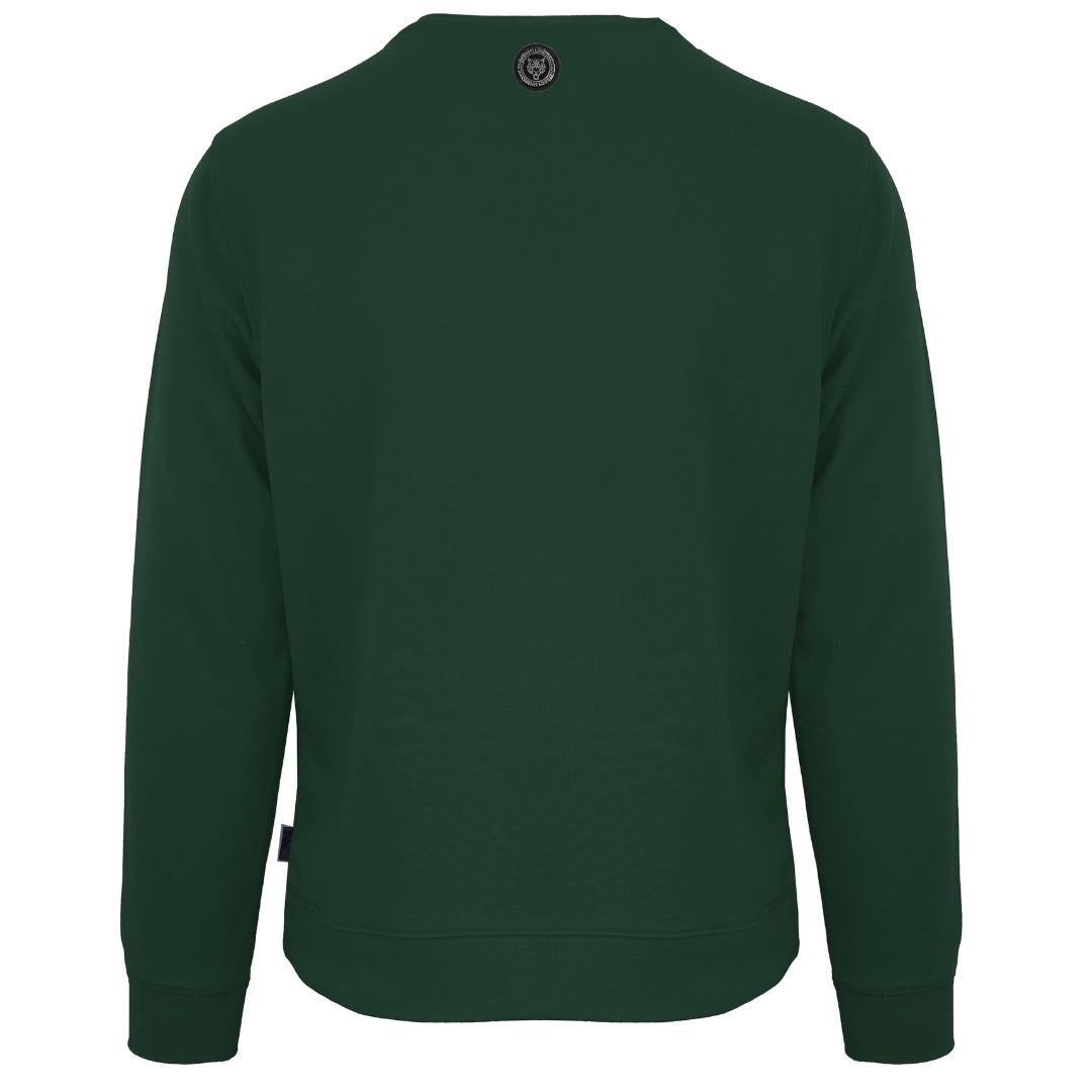 Green - Back - Philipp Plein Unisex Adult Underlined Logo Sweatshirt