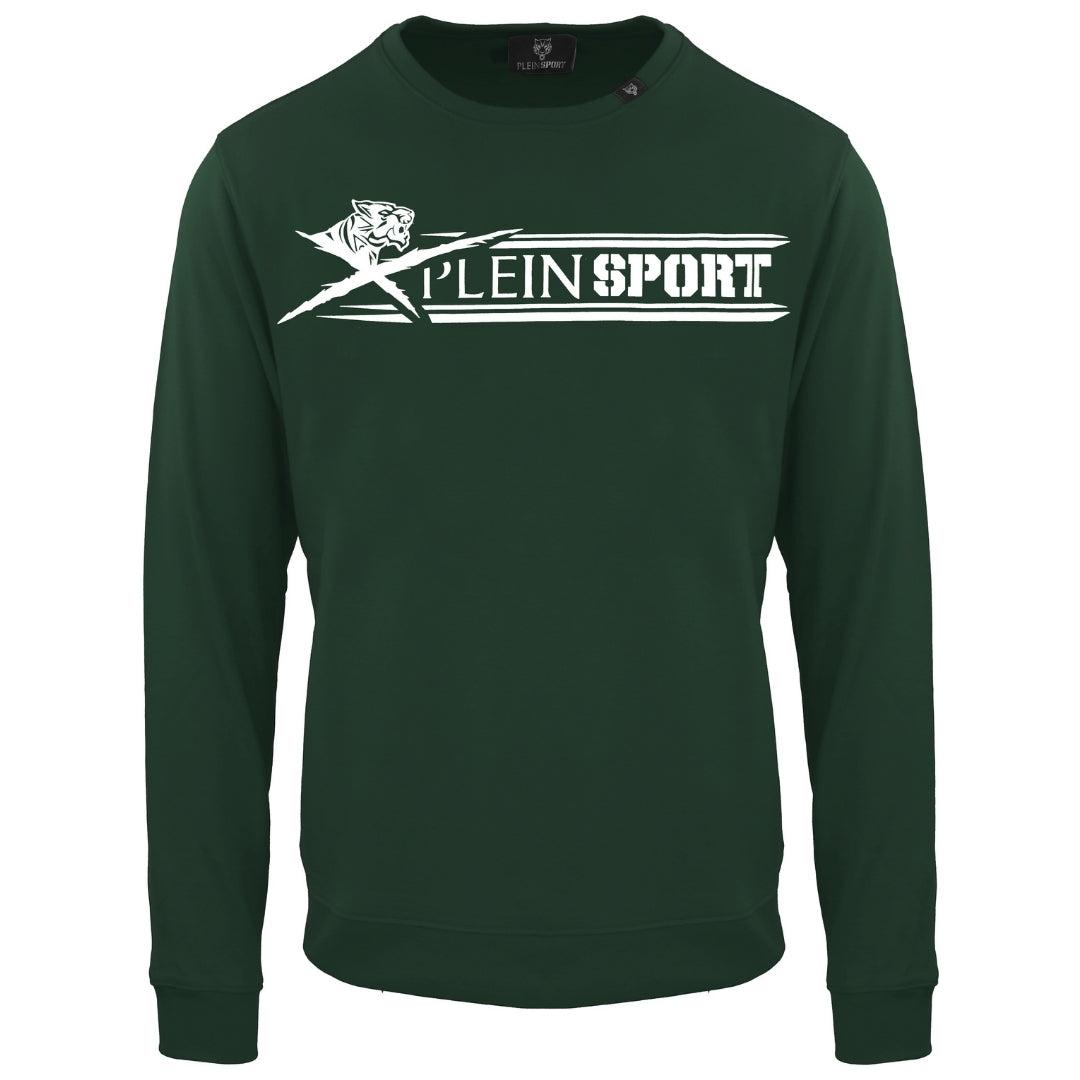 Green - Front - Philipp Plein Unisex Adult Underlined Logo Sweatshirt