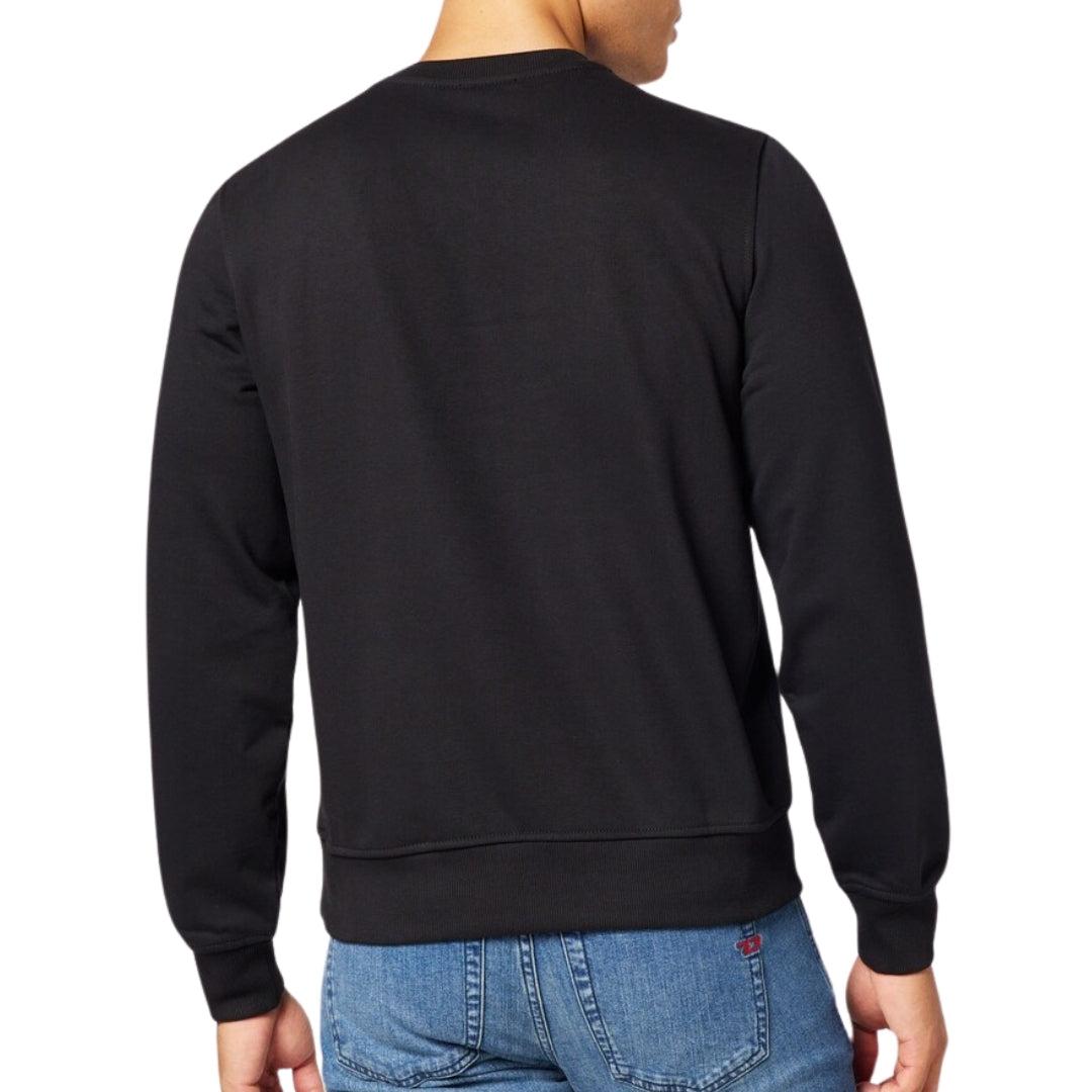Black-Black - Back - Diesel Unisex Adult Patch Logo Sweatshirt