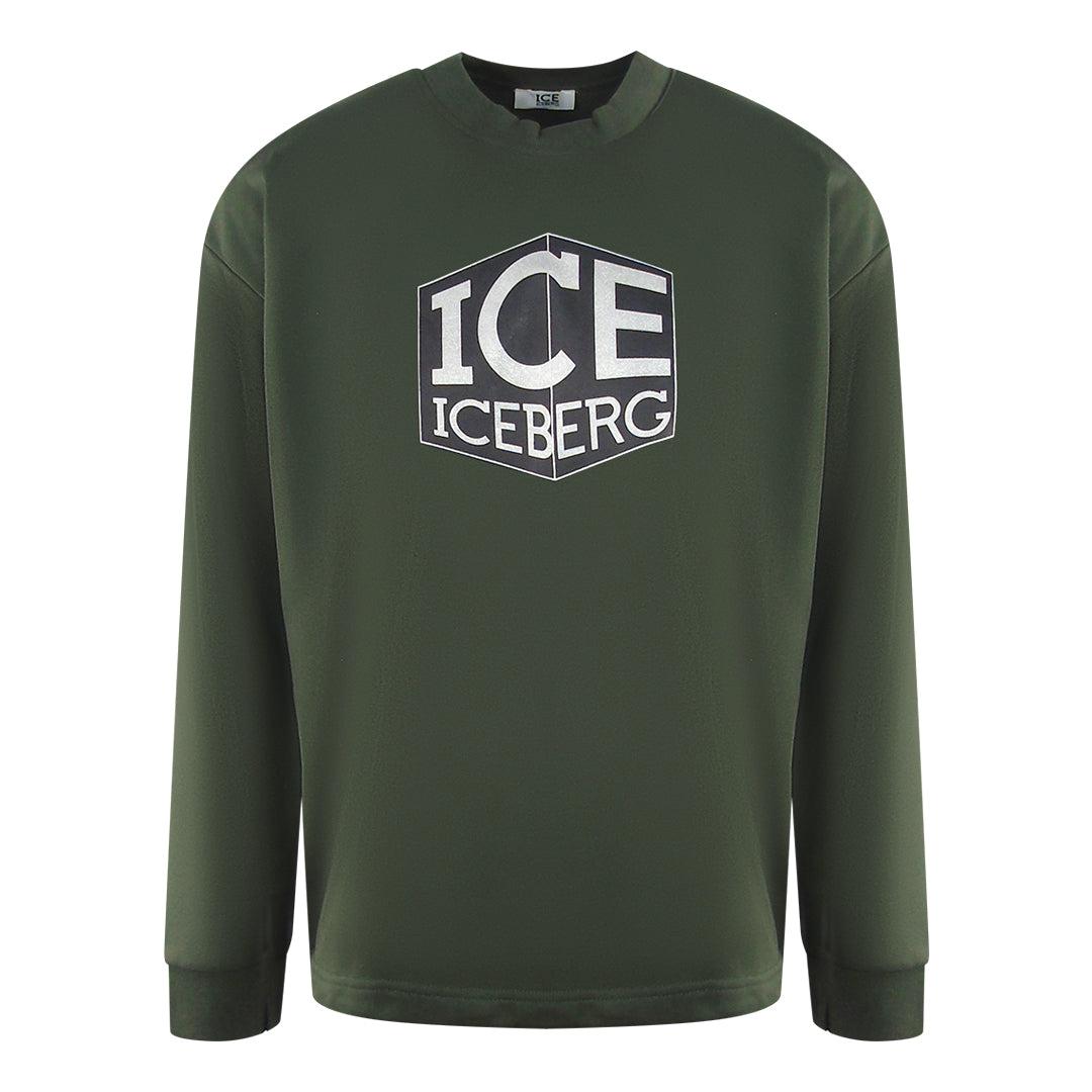 Green - Front - Ice Iceberg Mens Logo Sweatshirt